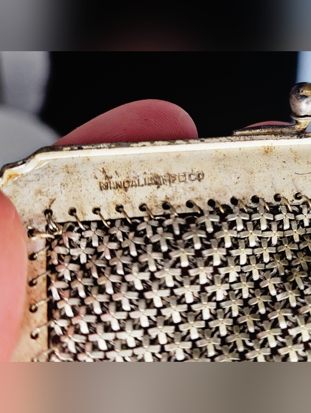 1920s Metal Mesh Mandalian Mfg. Co. Art Deco Small Purse - Picture 8 of 10